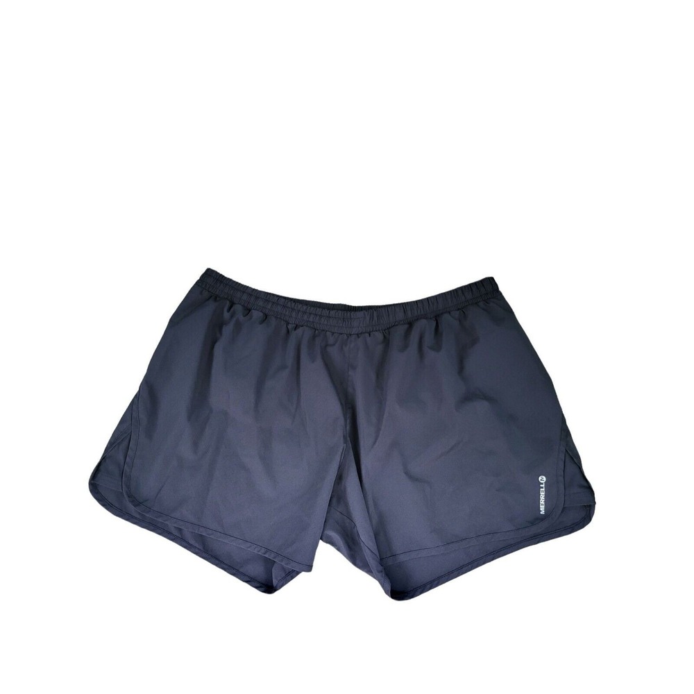 Merrell Athletic Shorts XXL Womens Opti Wick Lined Pull On Elastic Waist Black
